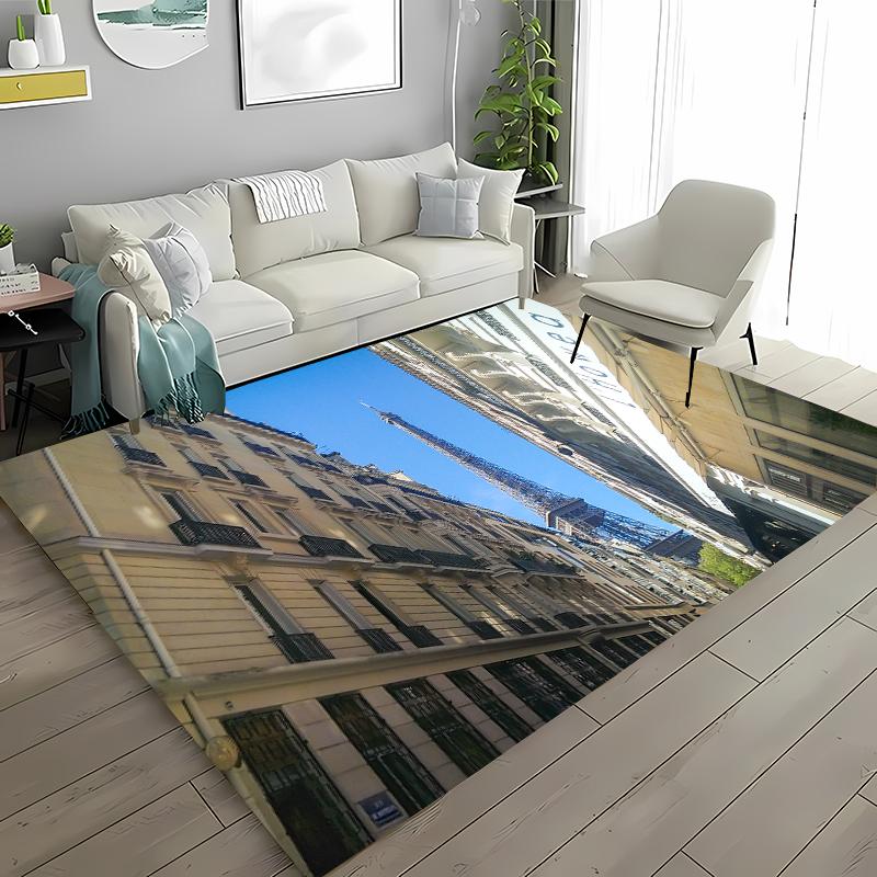 Paryż Wieża Eiffla Dywan Antypoślizgowy Dywanik Obszarowy Dywany do Domu Salon Sypialnia Dziecięca Sofa Wycieraczka Kuchenna Dywanik na Podłogę Dekor