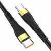 Dual-Head Type-C PD Fast Charging Braided Cable for Apple 15, Huawei, Xiaomi 6A Flash Charging