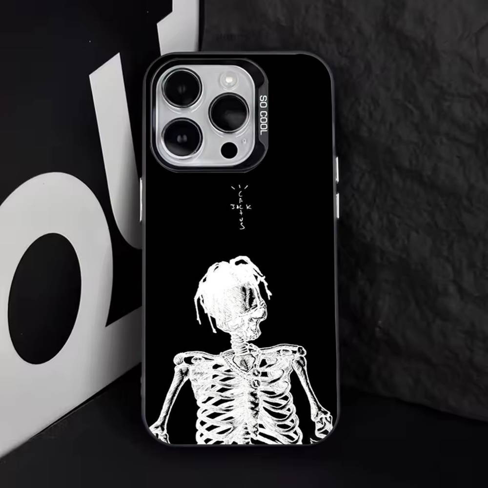 C-Cactuss J-Jack Travis Scott Handyhülle Für iPhone 17,16,15,14,13,12,11,Pro,Max,Plus,E,Air,Mini Schwarze TPU Hülle