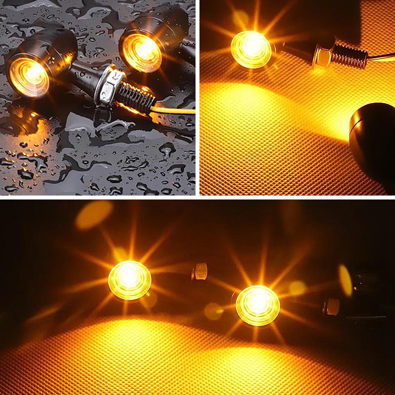 Motorcycle LED Turn Signal Light Bullet Clignotant Moto Flasher Lamp Mini LED Turn Signal Lights 12V 8mm Moto Indicator Blinker