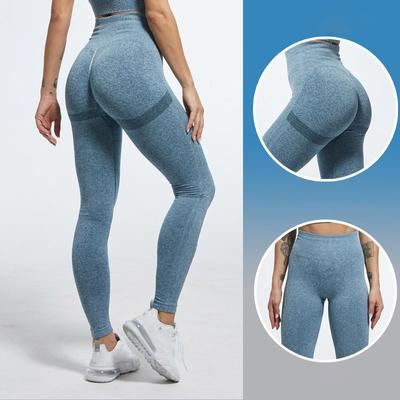Leggings med høy midje Kvinner Fitness Push Up Sømløs Gym Leggings med høy midje