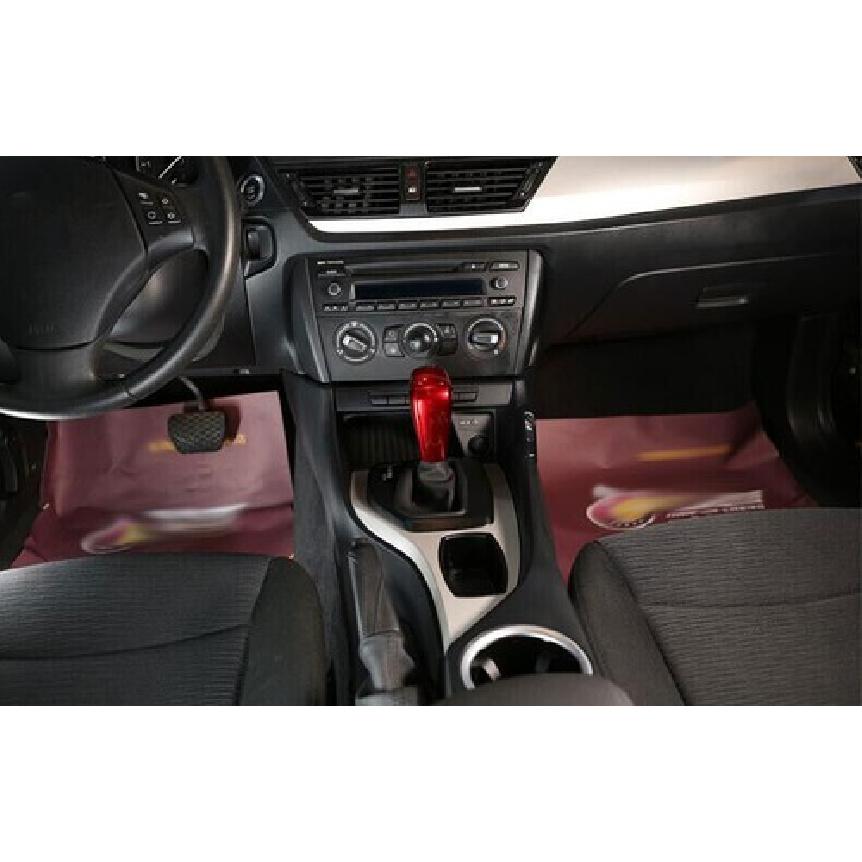 For BMW 3-Series E90 2005-2011 2012 ABS Red Console Gear Shift Knob Cover Trim