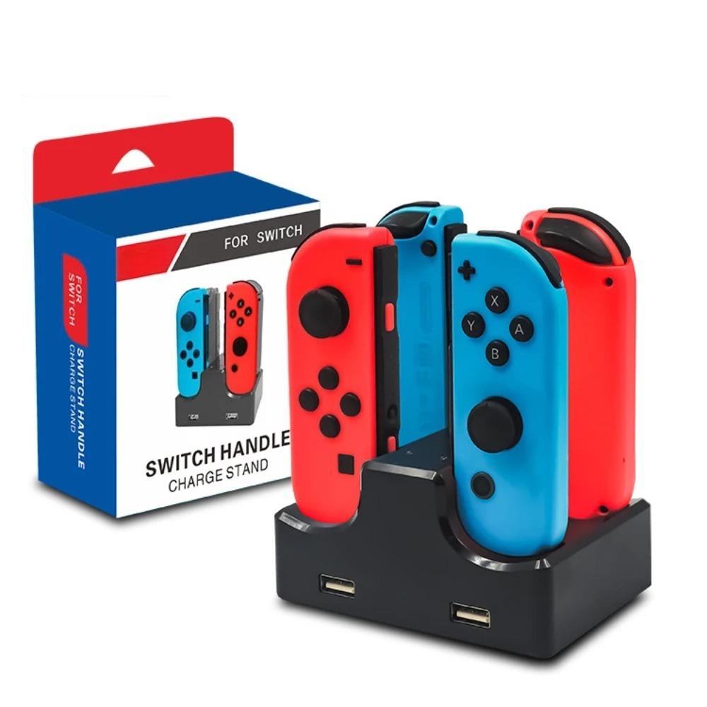 Estação de Carregamento Dock para Joy-Con LED Suporte de Carregamento Com Cabo Micro USB para Console Nintendo Switch