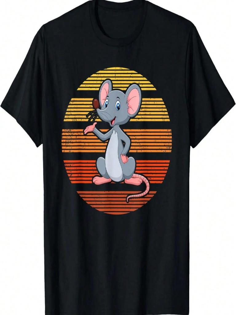 Sunset Mouses Rat Lover Gift Vintage Retro Mouse T-Shirt