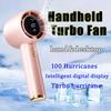 Mini Handheld Fan Rechargeable Battery Portable Fan Foldable Hanging Neck Fan Hand Held Outdoor Camping Ice Cooling Fan