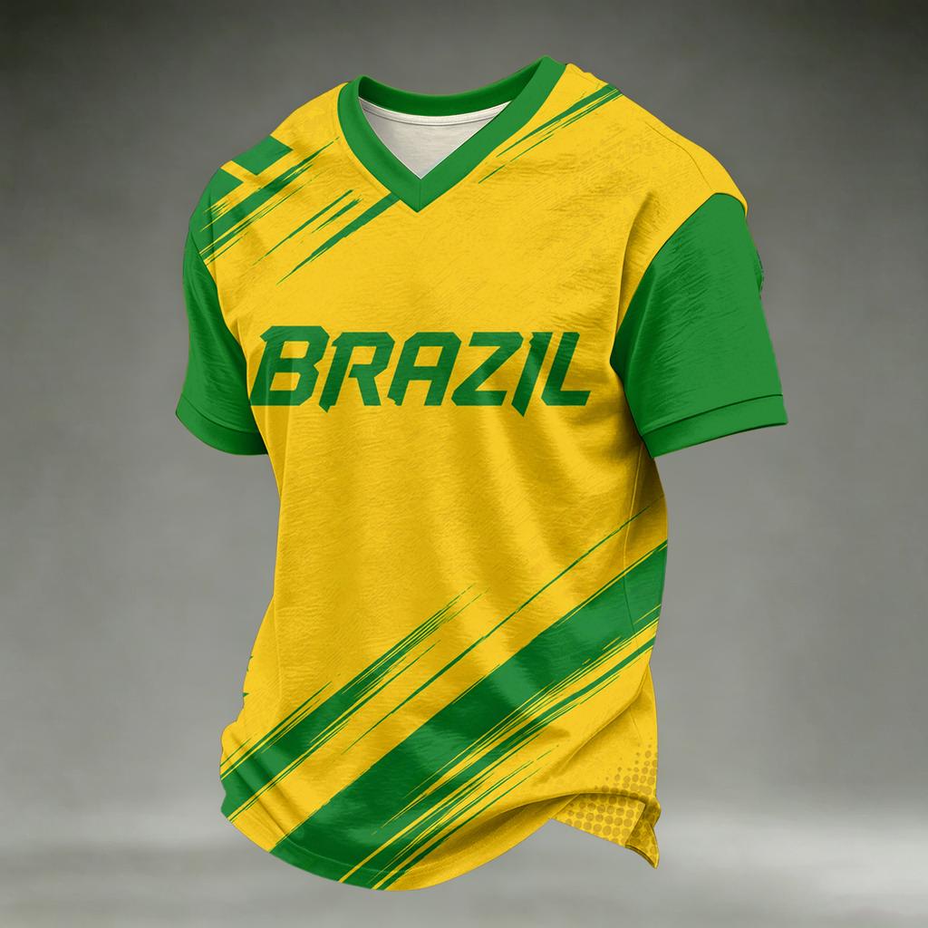 Men's and Boys' Printed Soccer Fan Support T-Shirt for Day and Casual Wear
