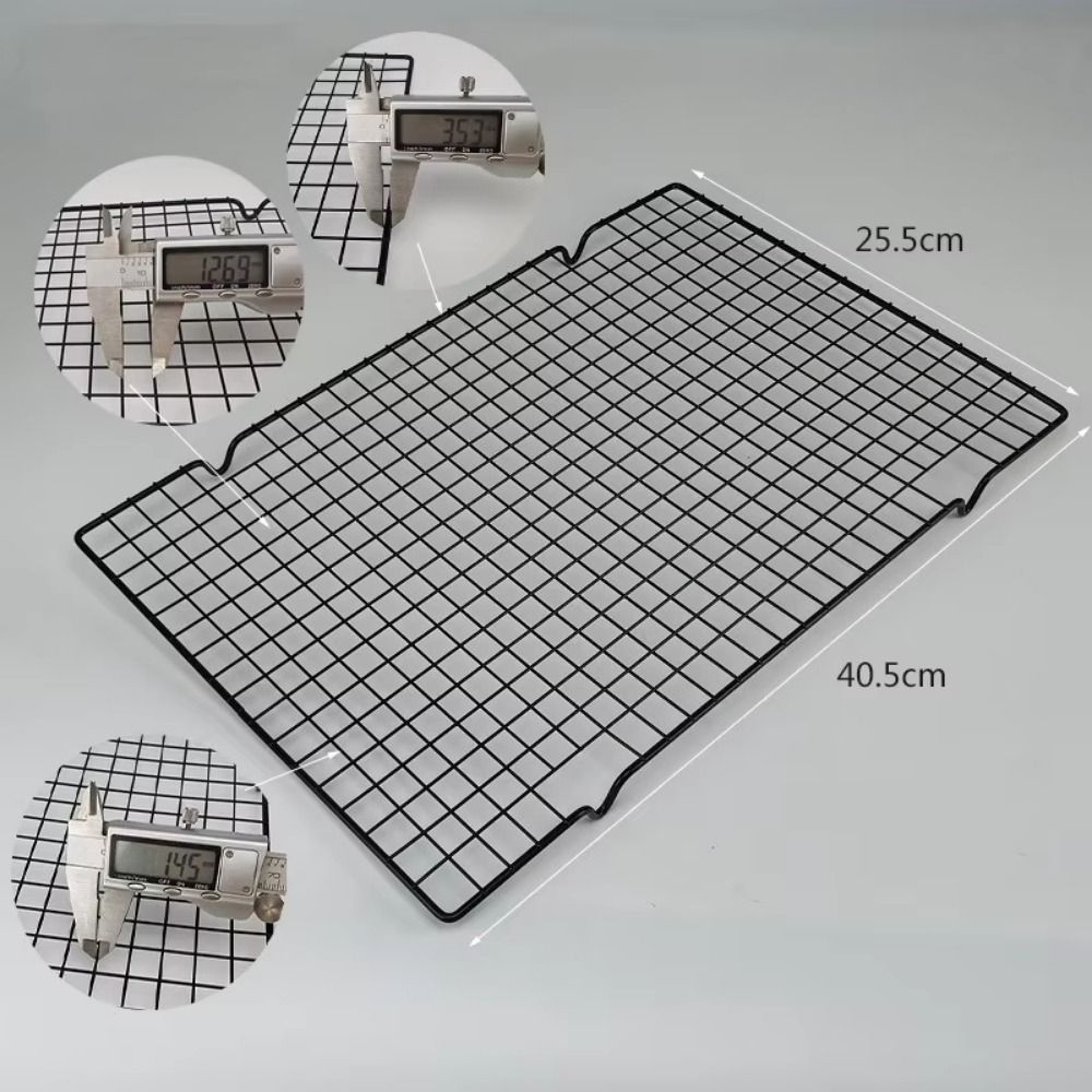 4Pcs Black BBQ Grill Net Non-stick Bread Cooling Rack Baking Cooling Rack  Cooling Grid Tools