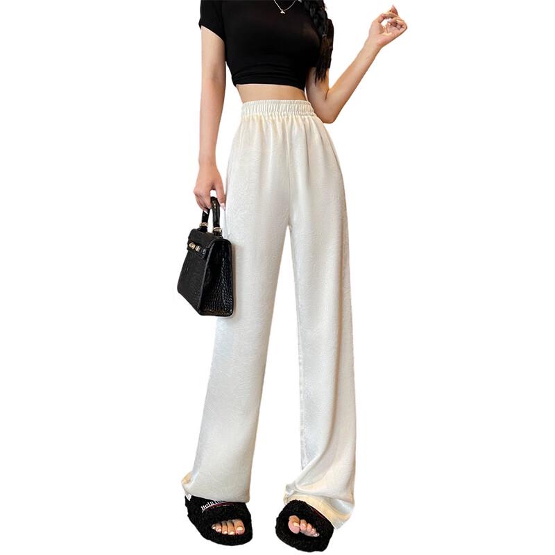 Women's Summer Acetate Satin Wide-Leg Pants