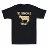 I'd Smoke That Funny Cow BBQ Grilling Gift Vintage Men's Short Sleeve T-Shirt