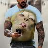 Summer New Men's T-shirt 3D Print Fun Gorilla Fashion Trend Street Comfortable Casual Top Round Neck Plus Size Short Sleeve