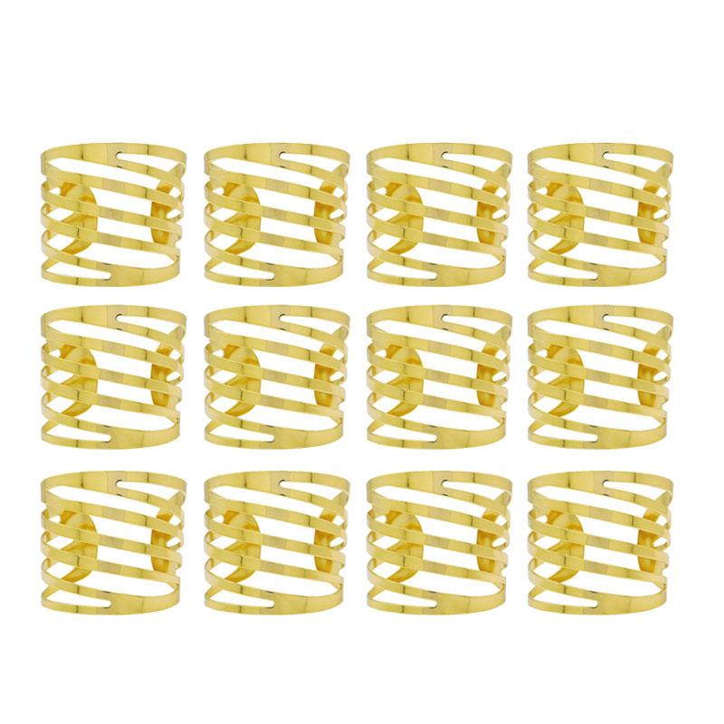12Pcs/Set Serviette Napkin Rings Holder Buckle Wedding Dinner Towel Party Table AVE