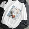 Unisexs Tshirt Monla Lisa Printed Tshirt With Short Sleeve Harajuku Summer Tshirt Female Tops Unisex Clothes