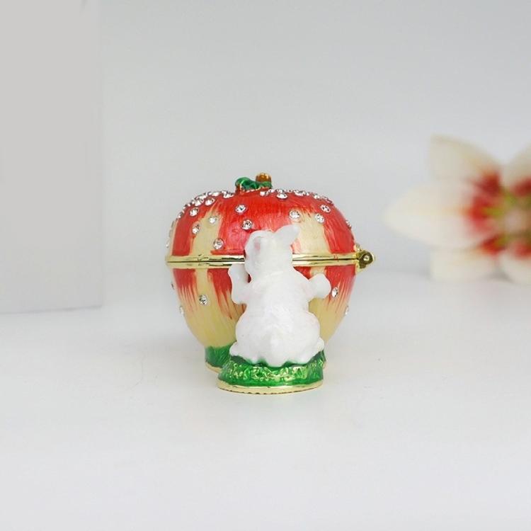 Charming Enamel Squirrel Fruit Designed Alloy Jewelry Box Jewelry Organizers Ideal For Gift Giving And Home Decors