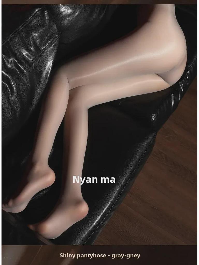 Manyan 8D skinnende høy midje lukket skritt Sexy strømpebukse WZ7221
