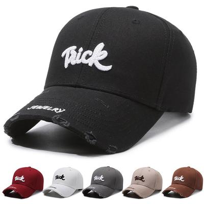Berretto da Baseball Primaverile Autunnale da Donna con Lettere Ricamate a Fori, Cappellino Outdoor, Cappelli Estivi con Visiera Parasole, Cappello da Pesca, Cappellino con Visiera