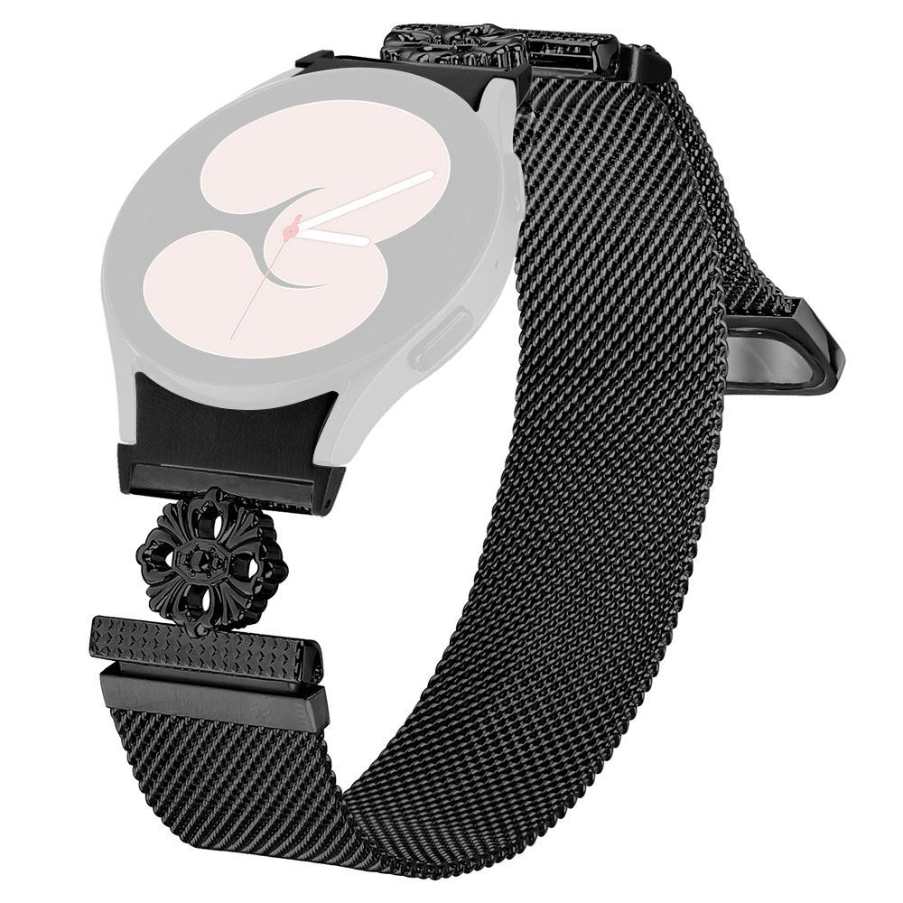 For Samsung Galaxy Watch6 Classic/Watch6 Milanese Watch Band Stainless Steel Strap with Quick Release Connector