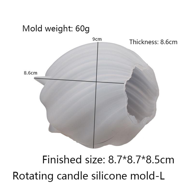 3D Rotierende Säulenkerze Silikonform Geometrische Welle Kerzenwachsform DIY Abstrakte Kunst Seife Harz Gipsform Heimwerkerdeko