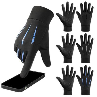 Winter Men's Cycling Gloves Plush Warm Windproof Touch Screen Non-slip Running Fitness Cycling Sports Warm Gloves