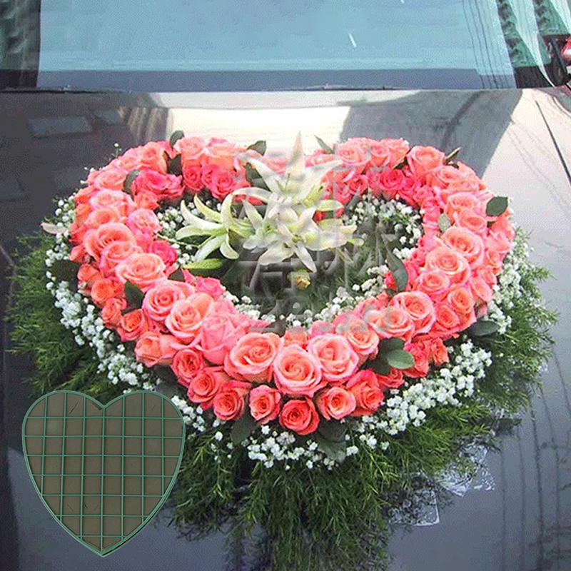 1Pcs Heart Shape Flower Foam Sucker For Fresh Floral Car Table Decoration Props
