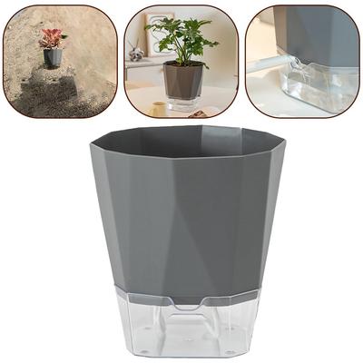 Design Double Layer Flower Pot Plastic Self Watering Flower Pot Use Cultivation