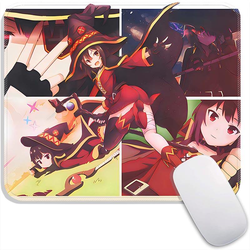Kono Suba Anime Mouse Pad Small Gaming Mousepad Gamer Accessories Megumin Standard MousePads PC Compact Non-Slip Office Mousemat