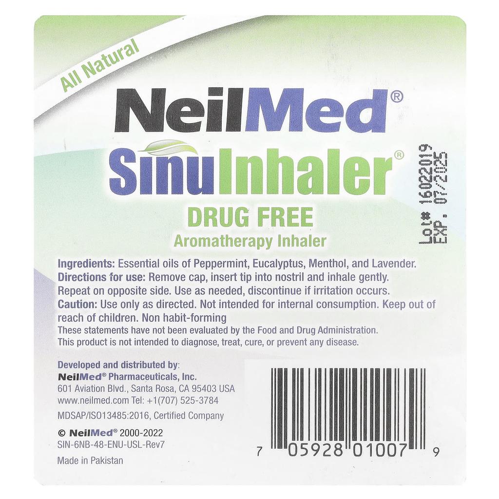 Sinuinhaler®, Aromaterapiinhalator, 2 Inhalatorer, 2,6 g (0.1 fl oz)