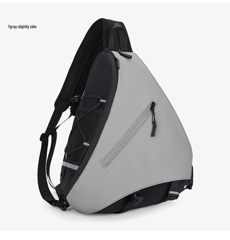 

Unisex Korean Style Crossbody Chest Bag - Large Capacity, Functional for Outdoors & Cycling світло-сірий колір