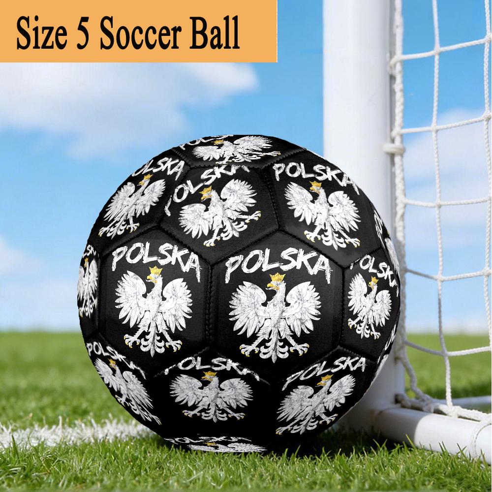Eagle Of Poland: Symbolic Strength Size 5 Soccer Ball,Indoor/Outdoor Suitable for Training Matches Tournaments Practice Games Perfect Gift for Fan