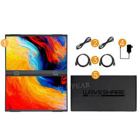 

15.6 Dual Display Laptop Screen with 1080P LCD, Gravity Sensor, and Built-In Speaker
