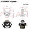 2x Chrome Push Button Szuflada Szafka Drzwi Zatrzask Gałka Zamki Szafki Bezpieczeństwo Blokada Ochrona Catch Lock Caravan RV Samochód kempingowy