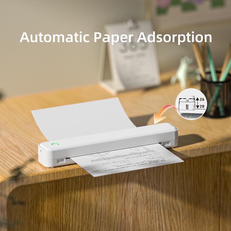 A4 Mini Thermal Printer for Tattoo Transfer, Matte Finish, Mobile Compatible, Portable for Home/Office Use.