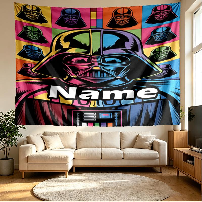 Custom Name Personalized Transformers Print Tapestry, Wall Art Decor, Bedroom, Dorm, Apartment, LivingRoom, Party Backdrop, Gift for Birthday