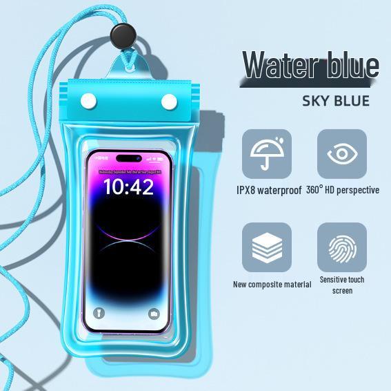 Universal Waterproof Phone Bag for Rafting and Diving with Touch Screen Access - Ideal for Takeaway Riders