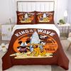 3pcs Characters Surfing Bedding Set Includes Quilt Cover and Pillowcases, Suitable for All Seasons Q006