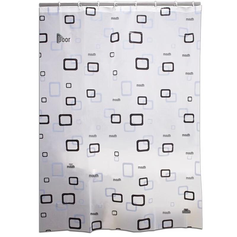 Yi Pan Black & Grey Plaid Shower Curtain