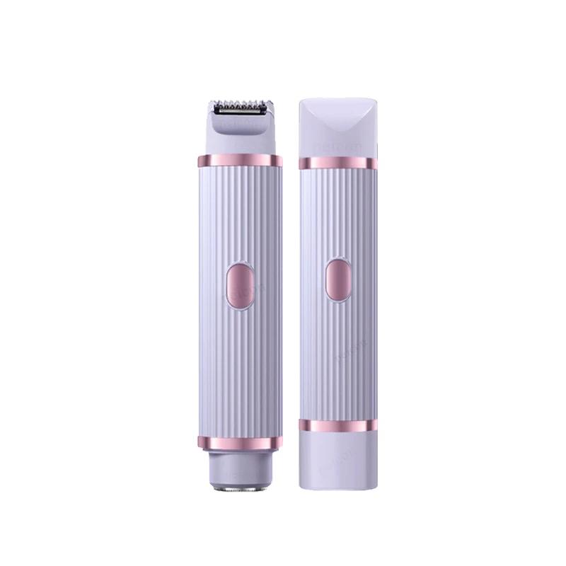 

Bikini Trimmer Electric Razor for Women Body Underarm Leg Shaver Female Electric Painless Epilator Facial Mustache Hair Remover фиолетовый