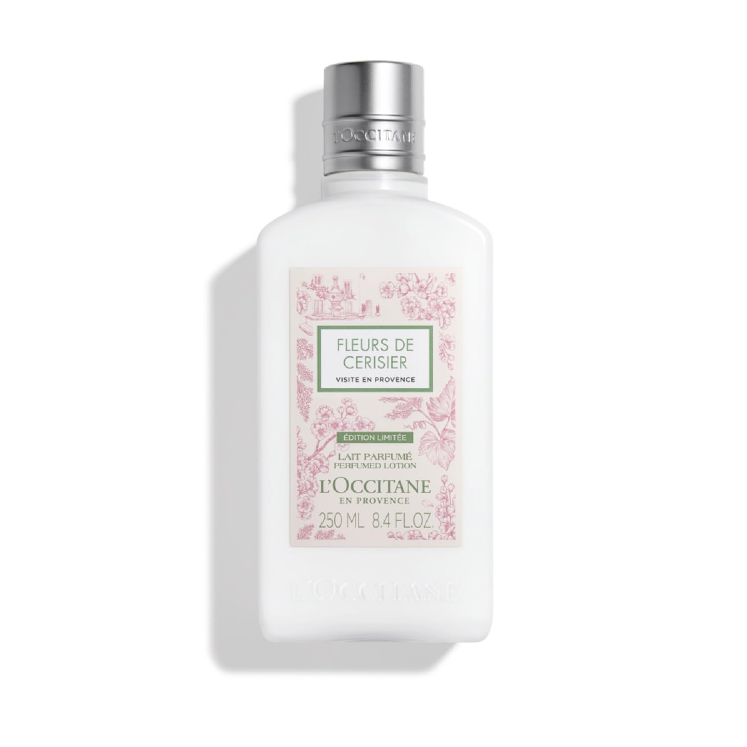 

Молочко для тела «Белый мускатный вишневый цвет» 250 мл Подарок L OCCITANE розовый