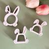 Cute Mini Easter Rabbit Silicone Mold DIY Candy Chocolate Candle Scented Gypsum Mould Handmade Home Decoration Mold