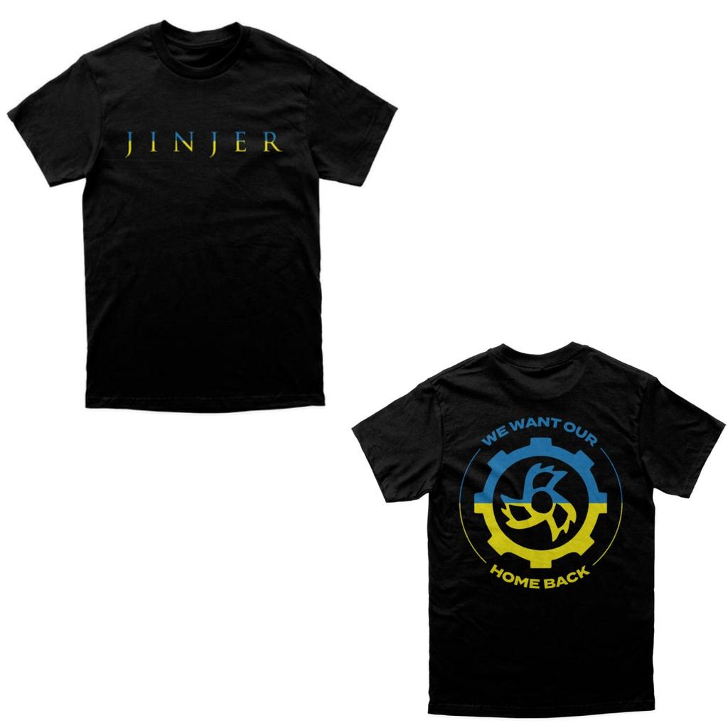Nueva Camiseta de Algodón con Gráfico de la Banda JINJER Unisex Verano Manga Corta Marca de Moda Camiseta Lujo Casual Vintage Retro Top