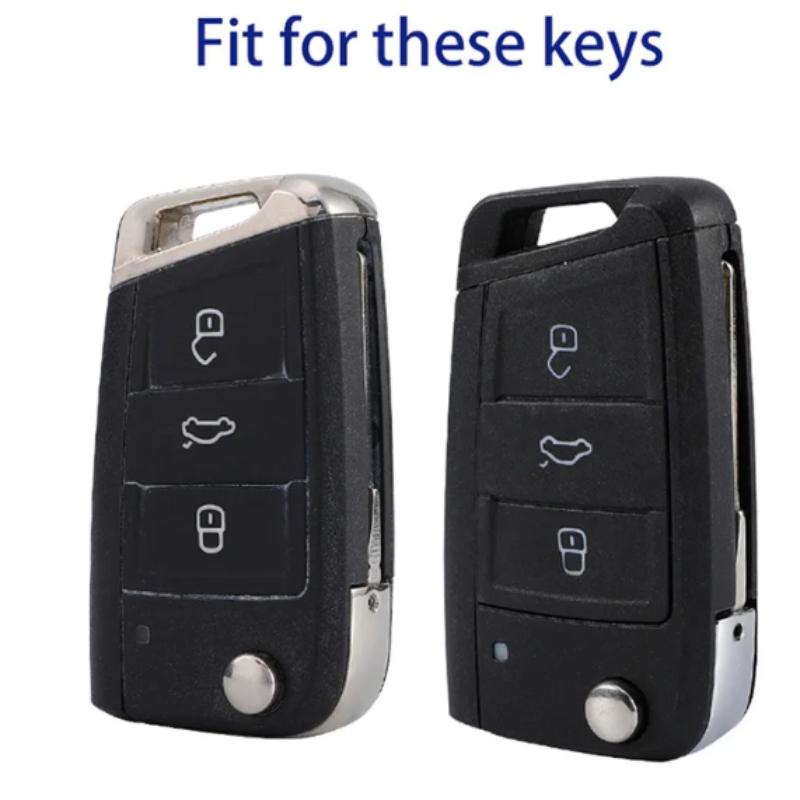 TPU Leather Auto Car Key Case Folding Remote Shell Fob Cover for Volkswagen VW MK7 GTI 7 Golf 7 Golf R Skoda Octavia A7 SEAT