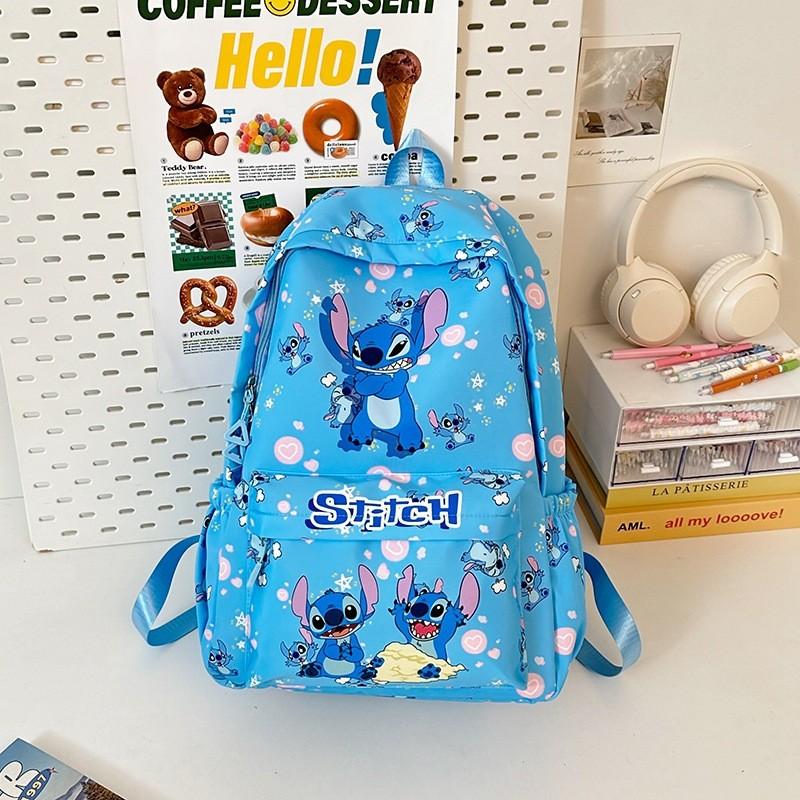 Cartoon Pattern Stitch Kids Backpack With Lightweight Nylon For Education School