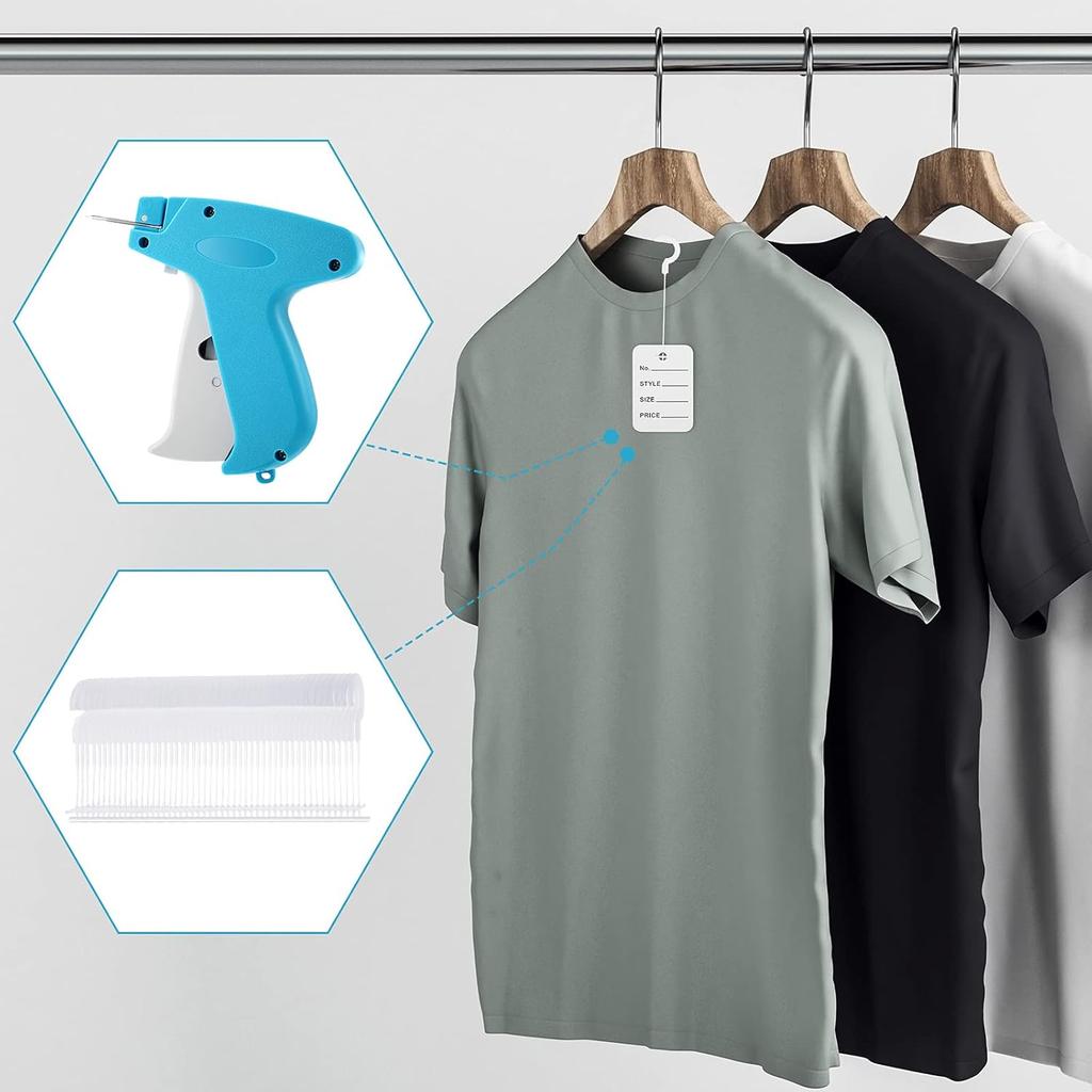 Honoson 1506 Pieces Clothes Tagging Applicator Set, Include Garment Tag Attacher with 5 Steel Needles and 1500 J-Hook Standard Fasteners in 3 Sizes