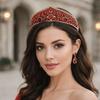 Shiny Rhinestone Headband Wide Brim Baroque Headdress Bling Bling Women Hair Hoop  Wedding