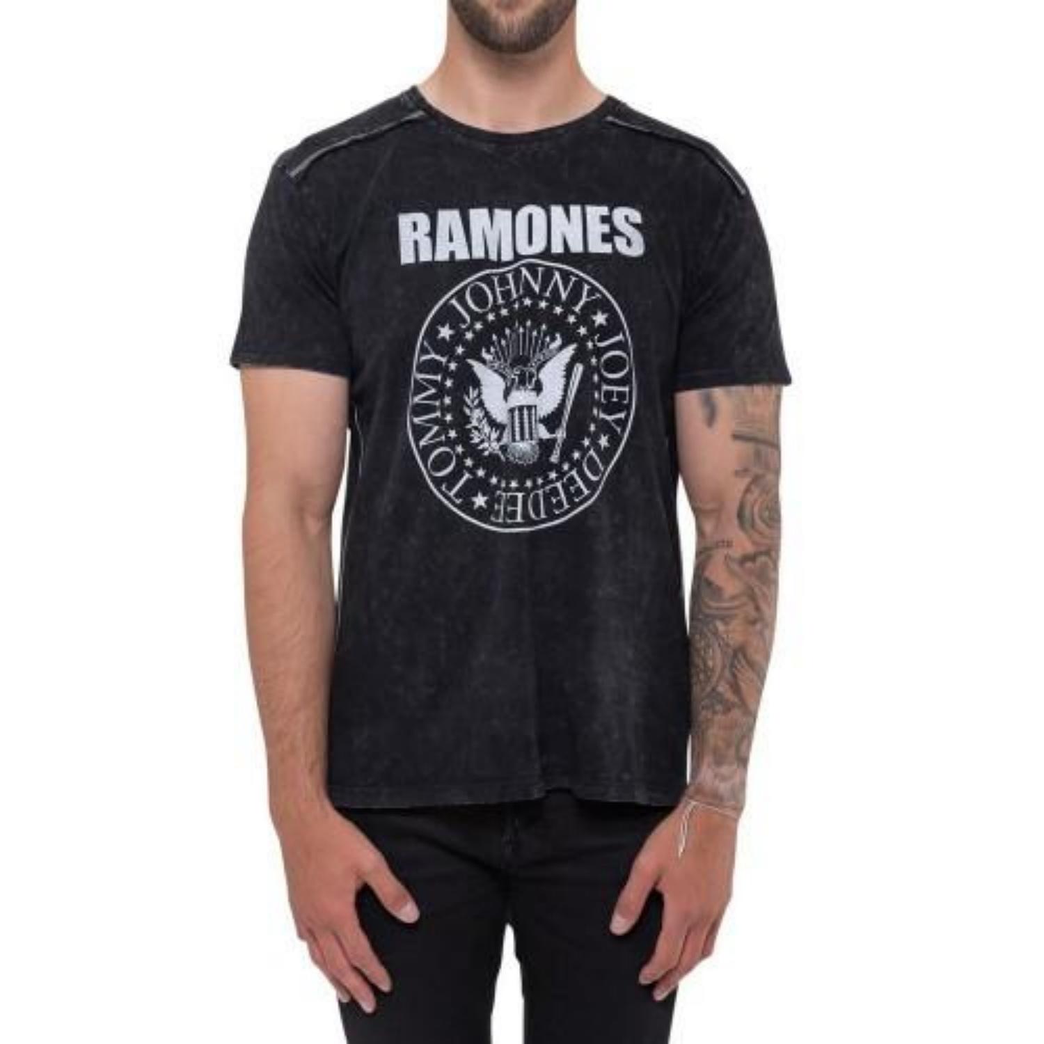 Ramones Unisex Adult Wash Collection Presidential Seal T-Shirt S чёрный