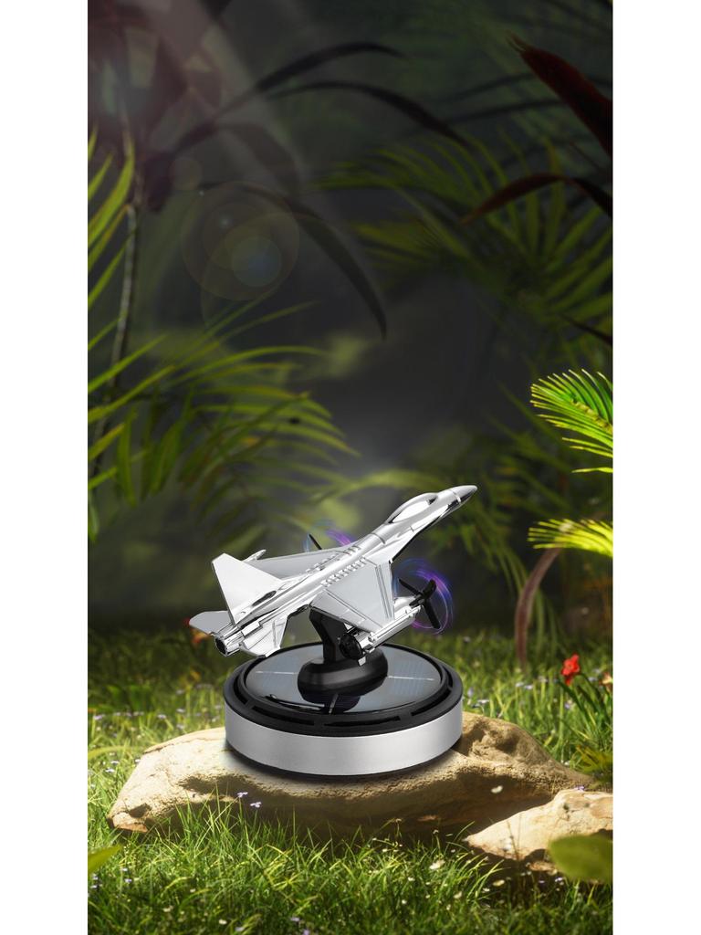 F16 Snapdragon Rotating Solar Car Aromatherapy Ornament with Light & Long-lasting Fragrance