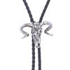 Elegant Black Bolo Tie with Bull Pendant Cowboy Bull Necktie Western Necklace Cool Bola-Tie Western Cowboy Costume