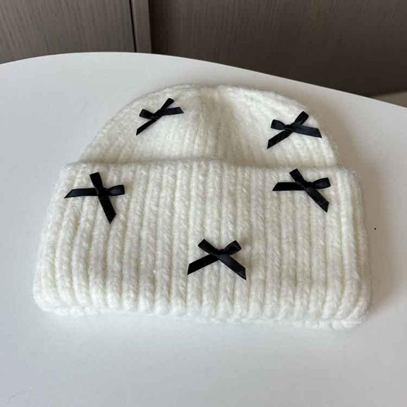 Women S Knitted Scarf With Bow Winter Warm Fashionable