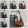 Large Capacity PU Hobo Bag Anti-splash Water Texture Handbag Classic French Underarm Bag  Work