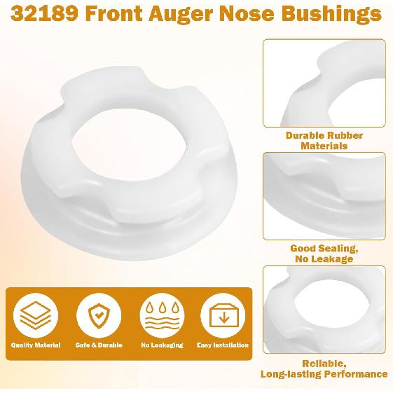 32189 (#32189.0000) Ultra Plastic Front Auger Nose Bushings Replacement for Bunn Beverage Dispensers CDS-3, ULTRA-1, ULTRA-2A, Hopper Auger Nose