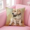 NICE CUTE Pembroke Welsh Corgi Dog Cushion Cover Pillow Case Soft Friendly Fabric  Concealed Zipper